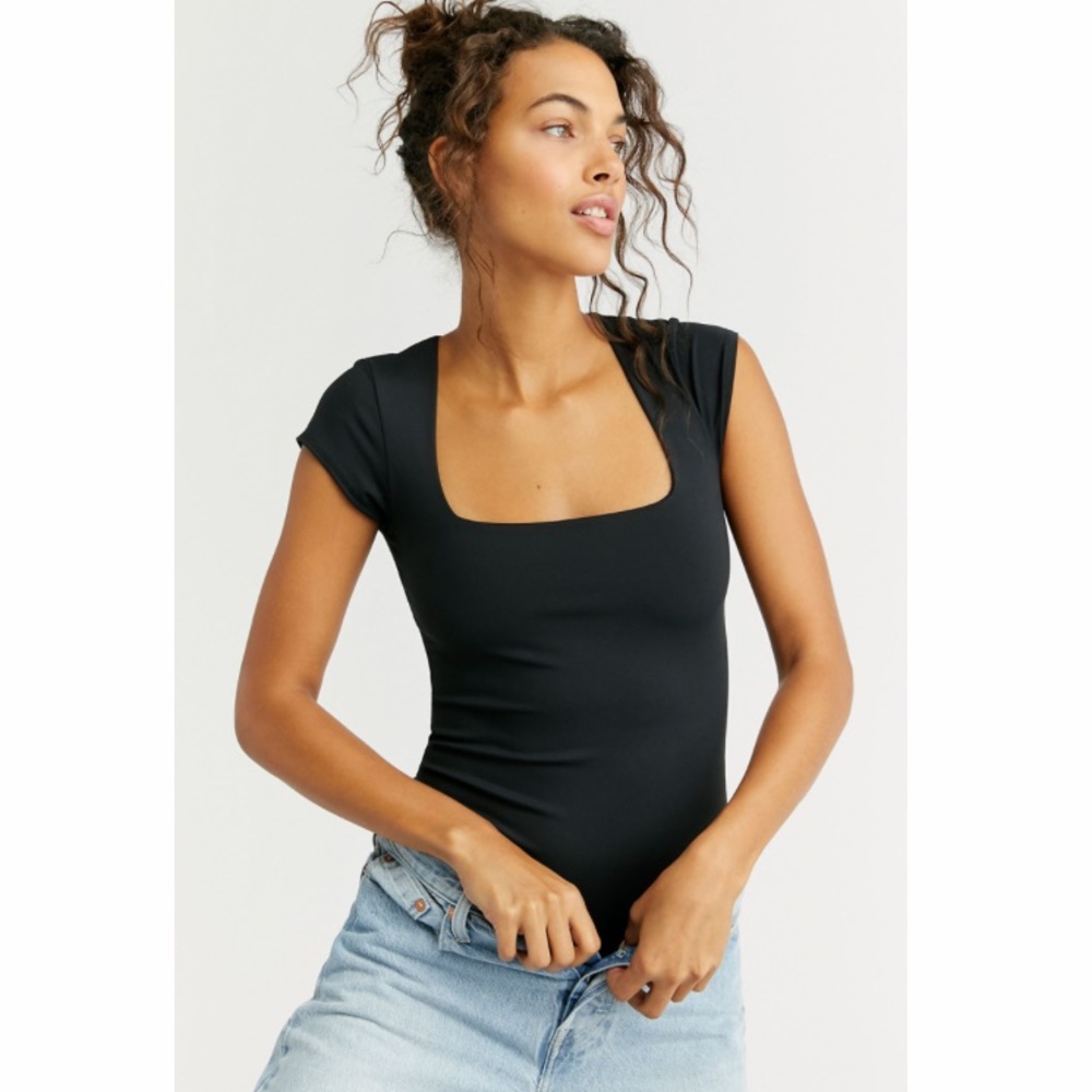 Free People Square Eyes Bodysuit